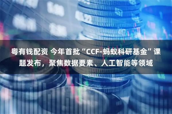 粤有钱配资 今年首批“CCF-蚂蚁科研基金”课题发布，聚焦数据要素、人工智能等领域